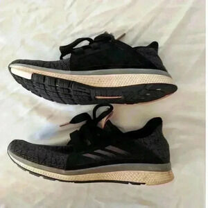 Adidas Womens Edge Lux Core Black Grey Orchid Tint Running Shoes Size 8.5